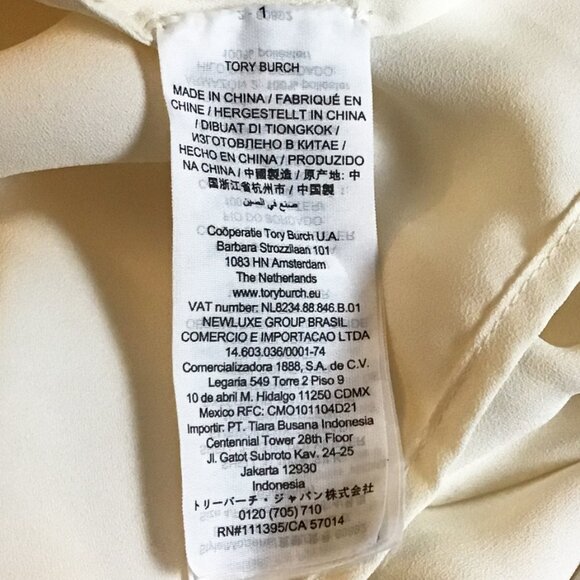 TORY BURCH Cream Victorian Style Ruffle Silk Long Sleeve Blouse - Picture 12 of 13